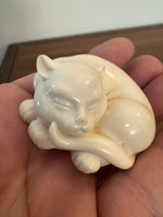 Vintage The Franklin Mint Resin Sleeping Cat Figurine