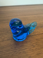 Vintage Art Blue Glass Blue Bird Figurine