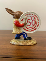 Vintage Royal Doulton Pottery Bunnykins Drummer Band Golden Jubilee Figurine