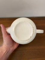 Vintage Ceramic Willow Pink Rose Transferware Teapot