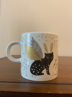 Danica Studio Black Cat with Wings Stars Ceramic Mug