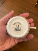 Regency Fine Bone China England Teacup & Saucer Red Poppy Floral