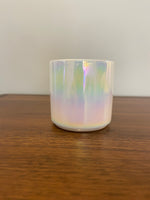 Vintage Federal Glass Iridescent Milk Glass Coffee Mug