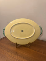 Vintage Portuguese Clover Leaves Bordallo Pinheiro Oval Serving Platter