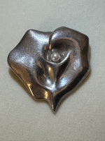 MFA Sterling Silver Pearl Flower Brooch Pin