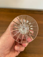 Vintage Cut Diamond Glass Cristal Brandy Glasses Set of 4