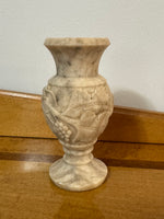 Vintage Handmade Carved Marble Stone Vase