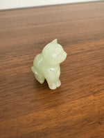 Vintage Jade Cat Kitten Figurine