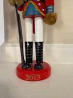 Christmas Holiday Decor Martha Stewart Teddy Bear Nutcracker Figurine Set of 2