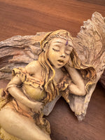 Vintage J Destefano Resin Figurine Sleep Girl Elf