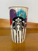 Starbucks Valentines Balloons Hearts Porcelain Tumbler Mug with Lid