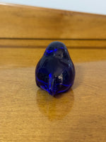 Vintage Art Blue Glass Blue Bird Figurine