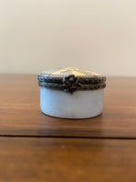 Vintage Limoges France Peint Main Mini Trinket Box Cat