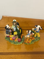Mary's Moo Moos Cow Figurine Set of 2 Enesco-Deere
