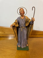 Vintage Italian Papier Mache Saint Joseph Nativity Figure Replacement Piece