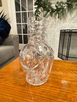 Vintage Cut Glass Clear Crystal Decanter Vase 8 IN