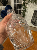 Vintage Cut Glass Clear Crystal Decanter Vase 8 IN