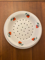 Vintage French Apilco Porcelain Dish-Strainer Strawberries Design

