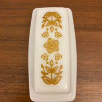 Pyrex Butterdish Butterfly Gold Design 72-B