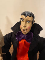 Vintage Holiday Decor Halloween Dracula and Witch Figurines
