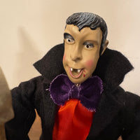 Vintage Holiday Decor Halloween Dracula and Witch Figurines