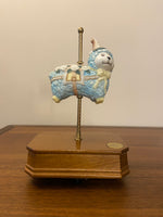 Porcelain Carrousel 2nd Edition Lamb Music Box Tune It's A Small World
