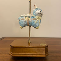 Porcelain Carrousel 2nd Edition Lamb Music Box Tune It's A Small World