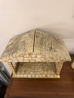 Vintage Nativity Set Japan Papier Mache with Handmade Manger
