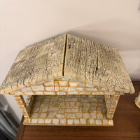 Vintage Nativity Set Japan Papier Mache with Handmade Manger