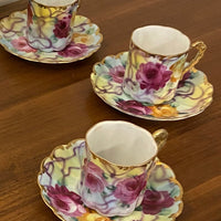 Vintage Hand-painted Porcelain Chocolate Coffee Pot Set