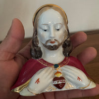 Vintage Art Porcelain Secret Heart of Jesus Figure