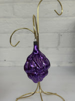 Vintage USSR Blown Glass Grape Christmas Ornament
