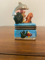 Porcelain Trinket Box Sea Creatures
