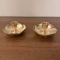 Vintage Brass Candlestick-Holder Set of 2