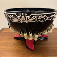 Spooky Witches Hands with Ceramic Bowl Halloween Decor