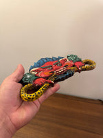 Hand-carved-painted Nepalese Tibetan Wooden Buddhist Symbol of Protection CHEPPU
