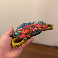 Hand-carved-painted Nepalese Tibetan Wooden Buddhist Symbol of Protection CHEPPU