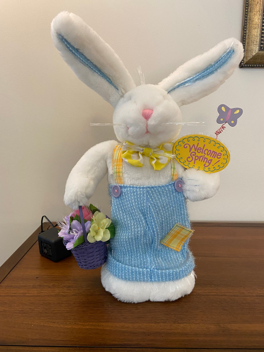 Vintage Avon Fiber Optic  Light Up Bunny Rabbit Easter Welcome Spring Decor