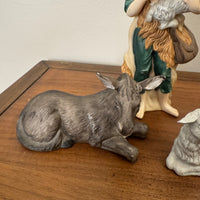 Vintage Porcelain Nativity Set of 12 Pieces