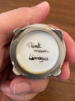 Vintage Limoges Porcelain Trinket Box Kitty
