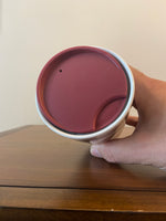 Starbucks 12 oz Retro Red & Gold Concentric Circles Ceramic Mug
