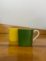 OMC Japan Vintage Green & Yellow Ceramic Espresso Cups Set of 2
