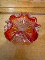 Vintage Handblown MCM Murano Glass Art Ashtray
