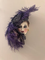 Vintage Ceramic Face Mask Wall Decor
