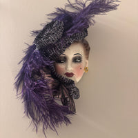 Vintage Ceramic Face Mask Wall Decor