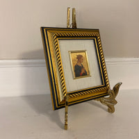 Vintage Italian 23kt Gold Leaf Miniature Reproduction of Master Piece Madonna