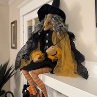 Halloween Primitive Style Folk Art Witch Doll