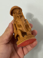 Hand-carved Wood Howdah Elephant-Indian Figure
