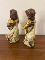 Vintage Papier-Mache Angel Figurine Set of 2 Japan
