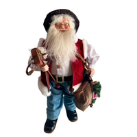 Western-Country Santa Claus Cowboy Christmas Decor
